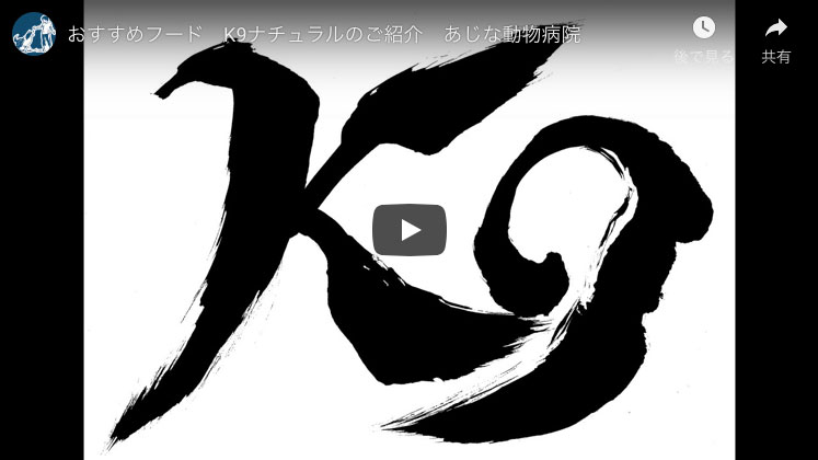 あじな動物病院　院長 中西遵先生によるK9ナチュラルのご紹介